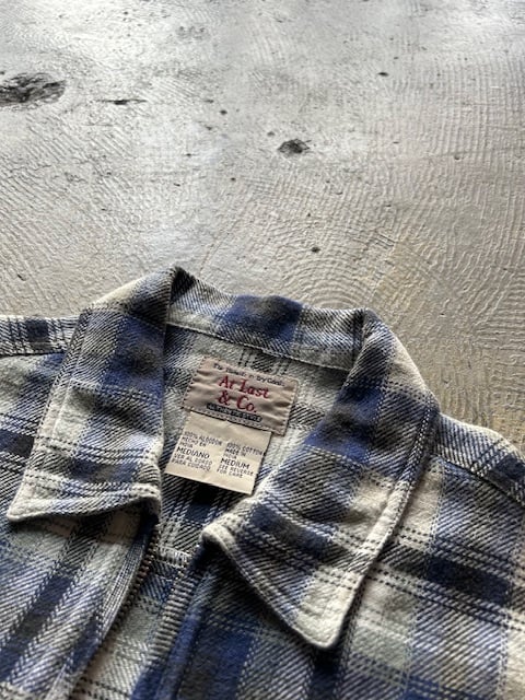 AT LAST & CO ombre check full zip shirt jacket