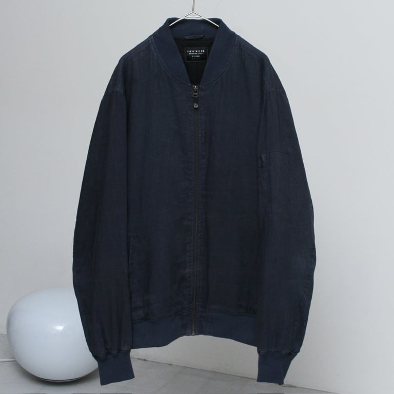 00s "MA-1 type" linen zip up jacket