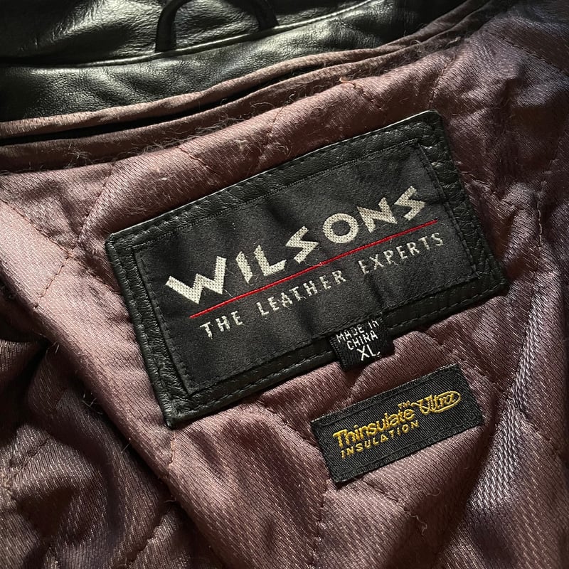 美品 90s WILSONS レザー ジャケット 本革 キルティングライナー付 1980's - 1990's 