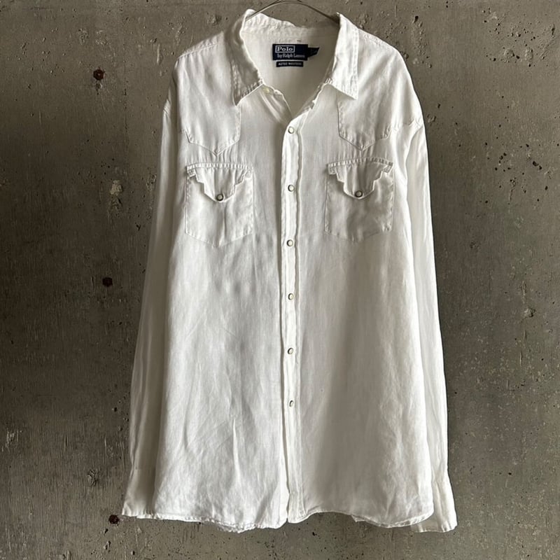90's Polo by Ralph Lauren“AZTEC WESTERN”linen s