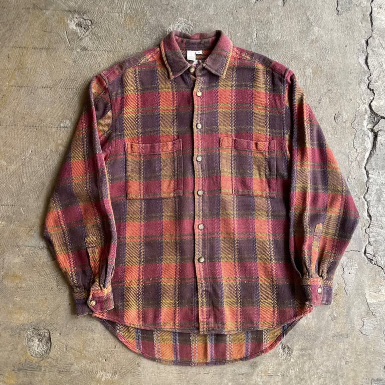 90年代 ネルシャツ（90s THE TERRITORY AHEAD plaid flannel shirt）