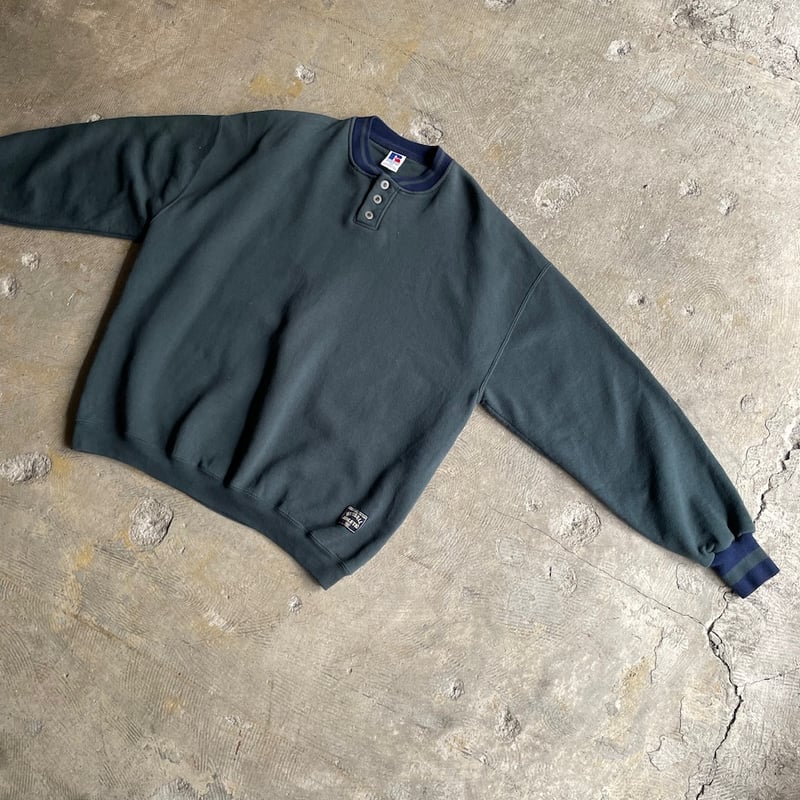 90's Russell Athletic henry neck sweat 