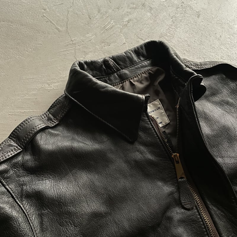 80s~ A-2 type leather flight jacket | sui & shara 80s~ A-2 type leather flight jacket | sui & shara
