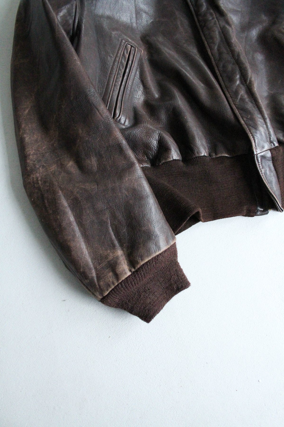 90s G-1 flight jacket type leather jacket | su