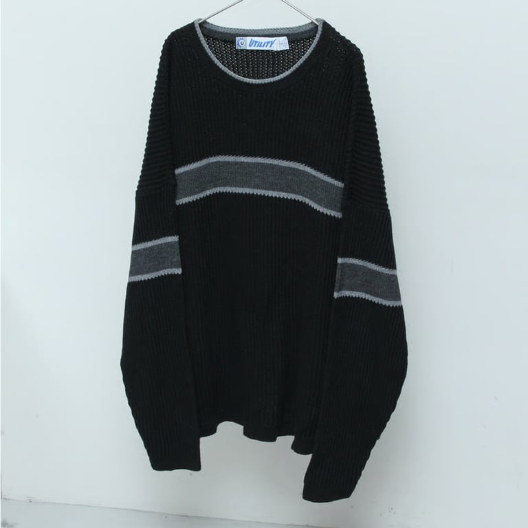 90s Line design acrylic knit sweater made in usa