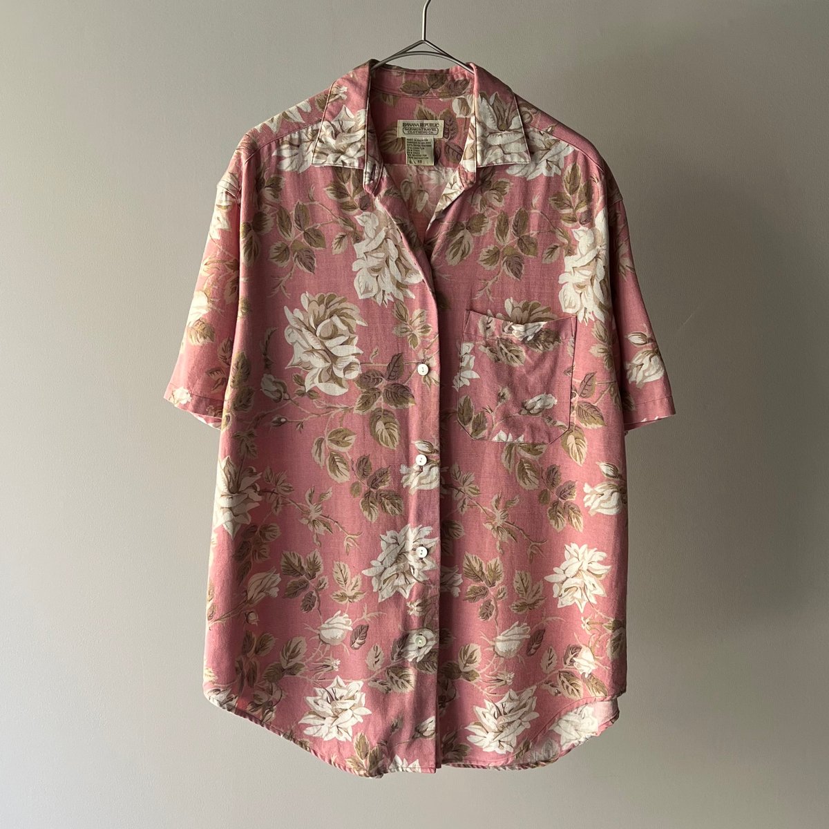 シャツ 古着 80s BANANA REPUBLIC バナリパ 麻 レーヨン S シャツ 古着 80s BANANA REPUBLIC バナリパ 麻 レーヨン S