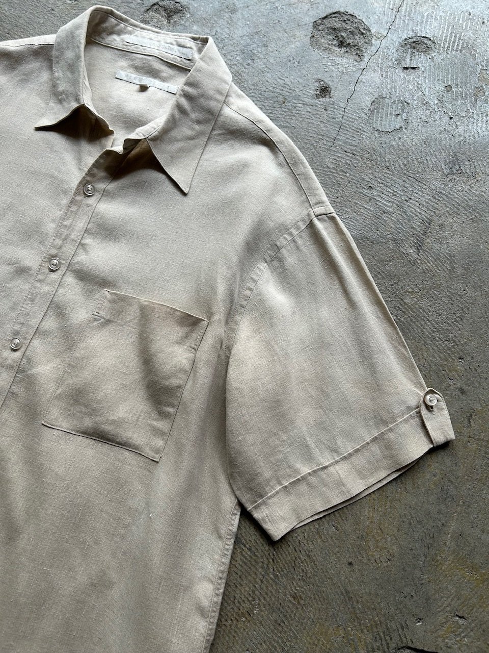 90s Perry Ellis ペリエリ リネンシャツ スタンドカラー 90s Perry ellis linen stand collar shirt | sui
