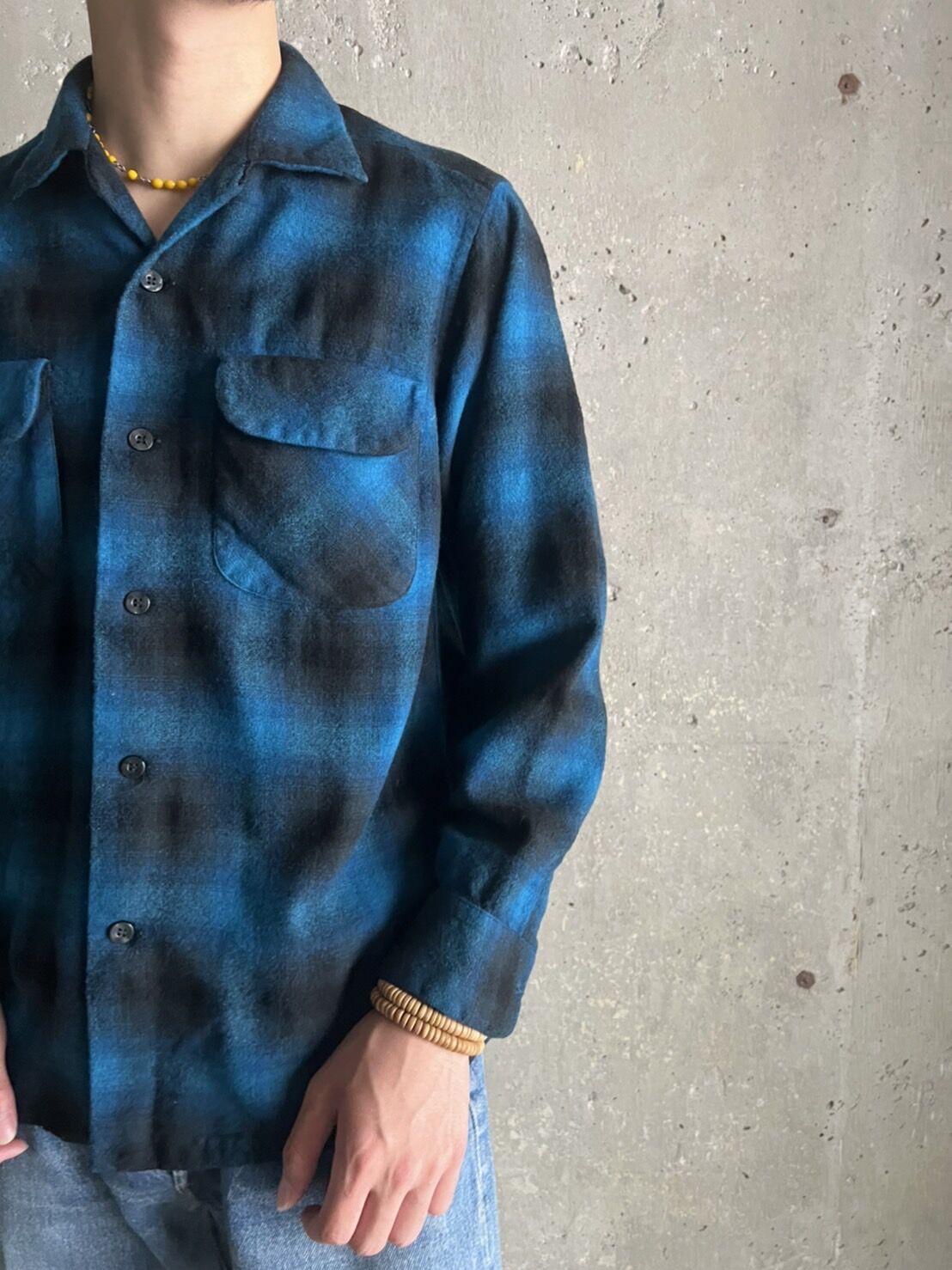 60s Pendleton open collar wool shirt | sui & shara