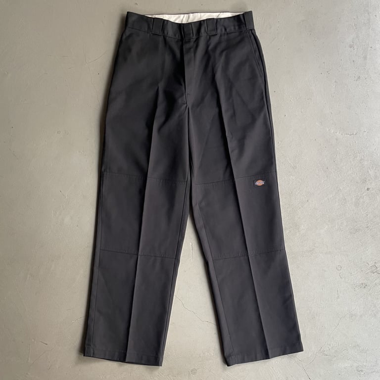 90s~ Dickies double knee work pants ''black''｜ディッキーズ