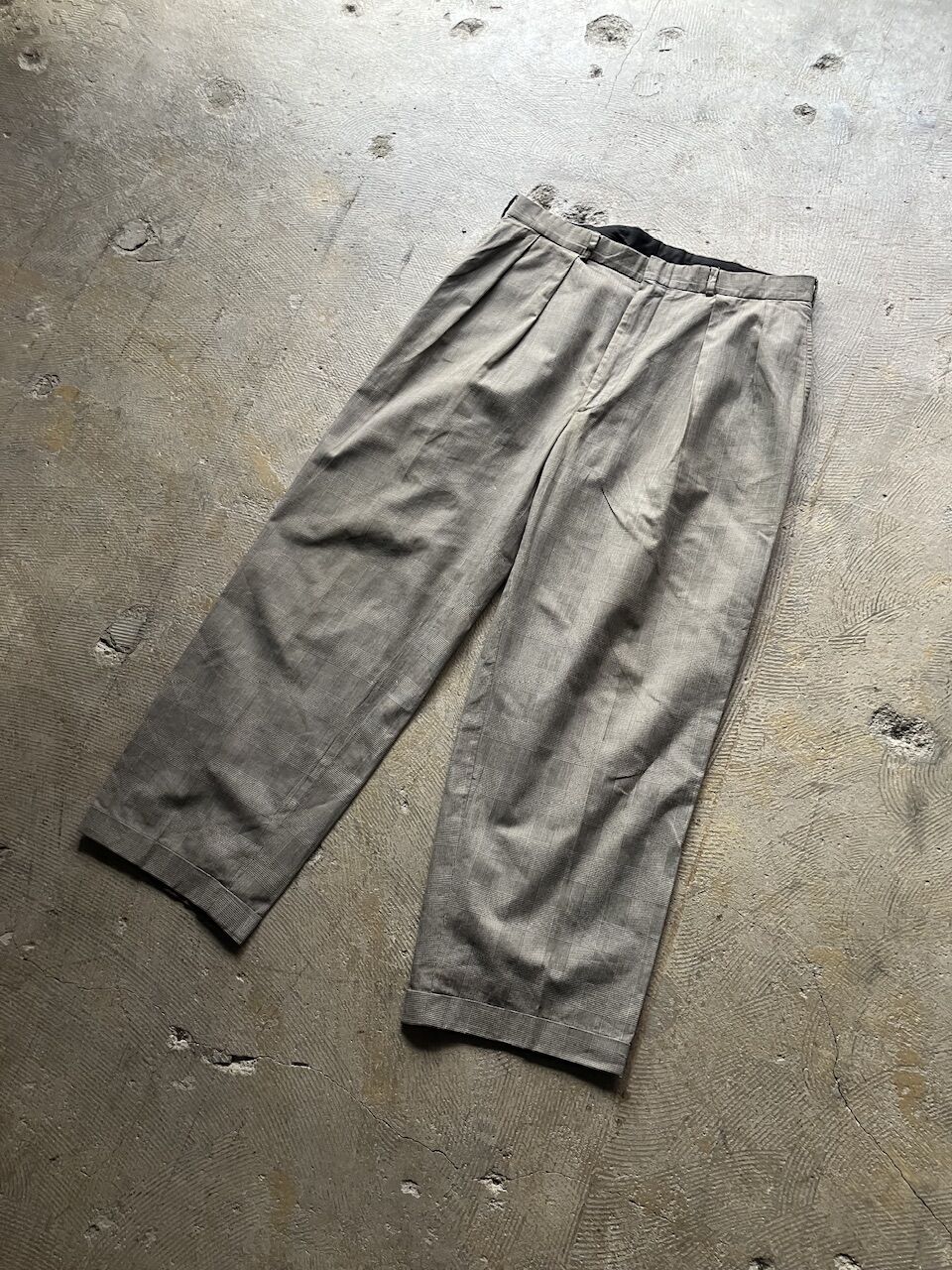 パンツ POLO RALPH LAUREN Glen Check Slacks 90s Polo by Ralph Lauren Glen check wool pants