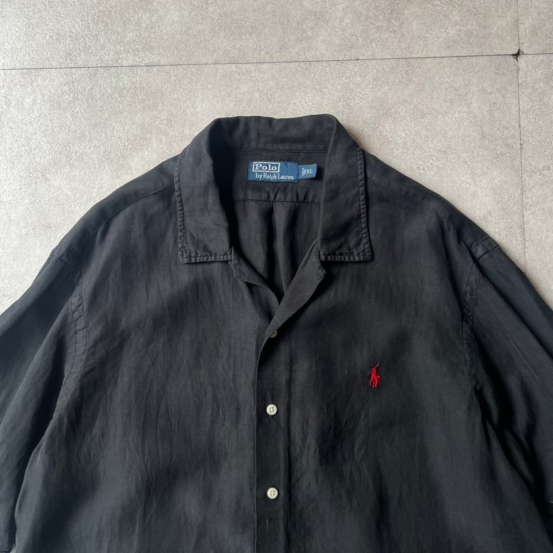 美品 XL 90s USA シルクシャツ ポロラルフローレン 紫 半袖開襟