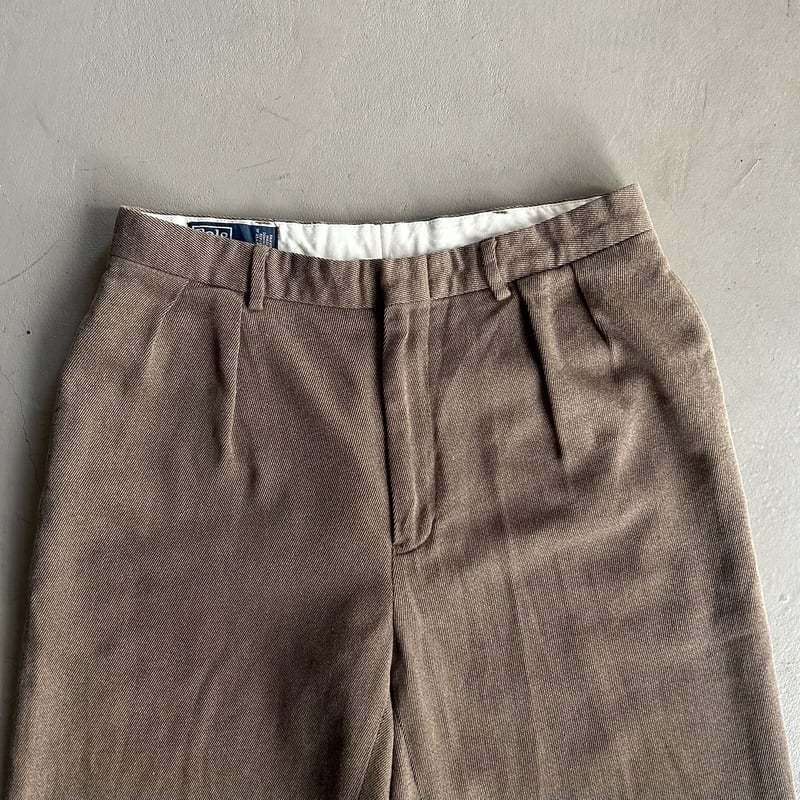 90's Polo Ralph Lauren cotton 2tuck slacks 90's Polo Ralph Lauren cotton 2tuck slacks