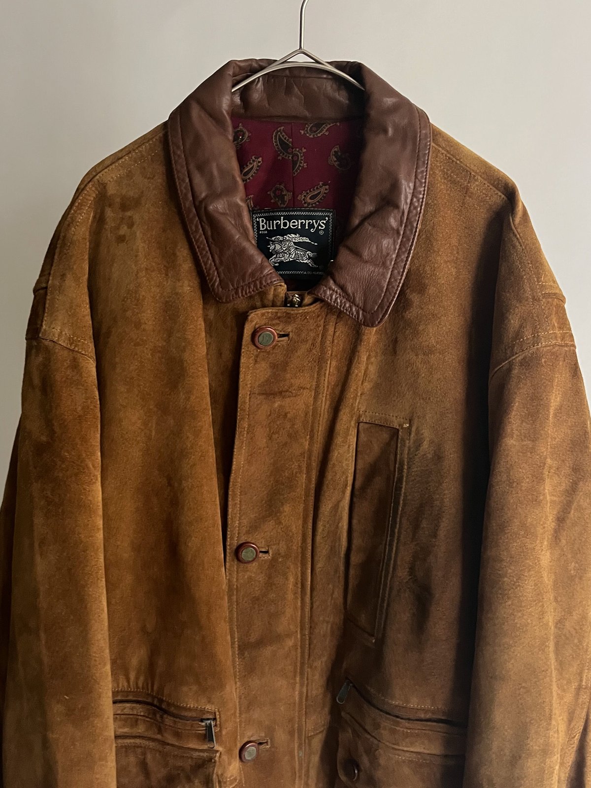 80s~ Burberrys swiching collar suede hunting ja 80s~ Burberrys swiching collar suede hunting ja