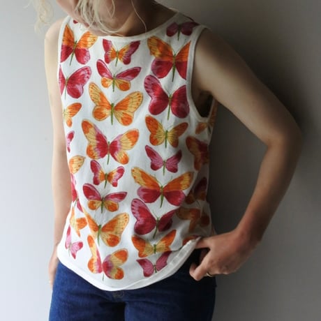Butterfly pattern tank top