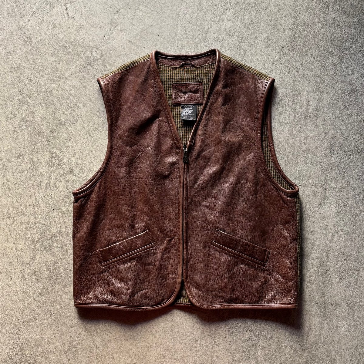 90s Leather switching vest | sui & shara