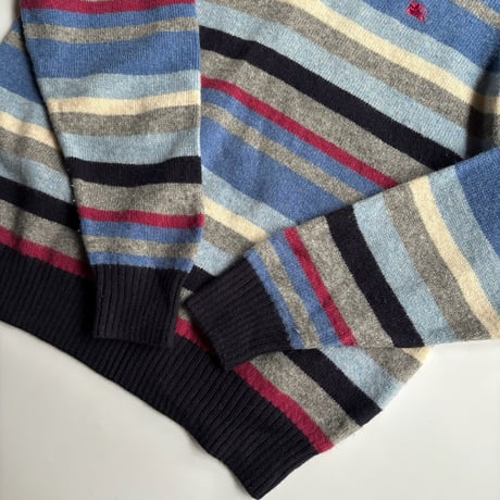 Burberry striped half zip knit