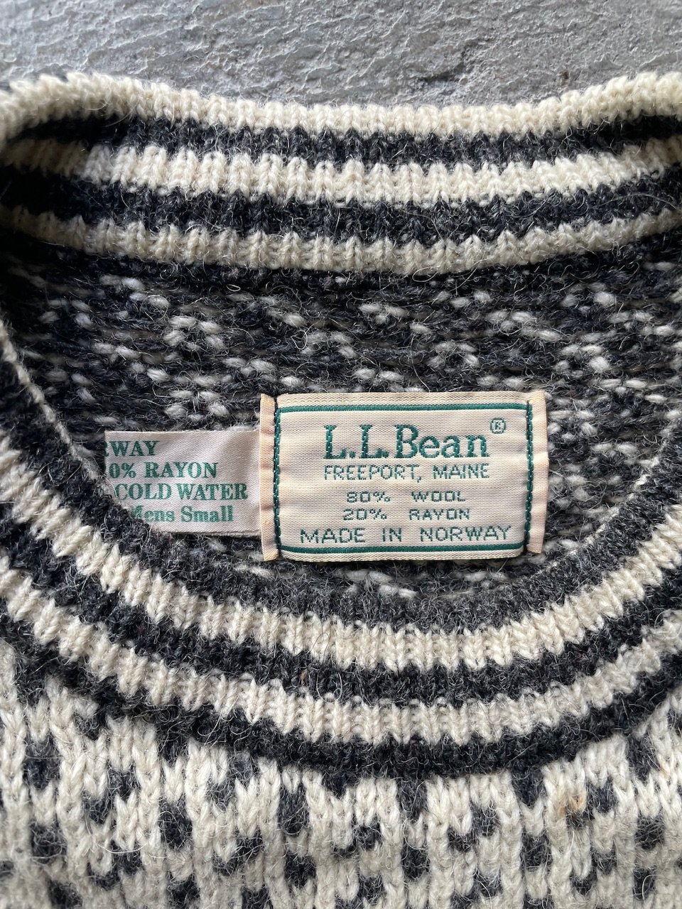 80's L.L.Bean birds eye wool knit | sui & shara