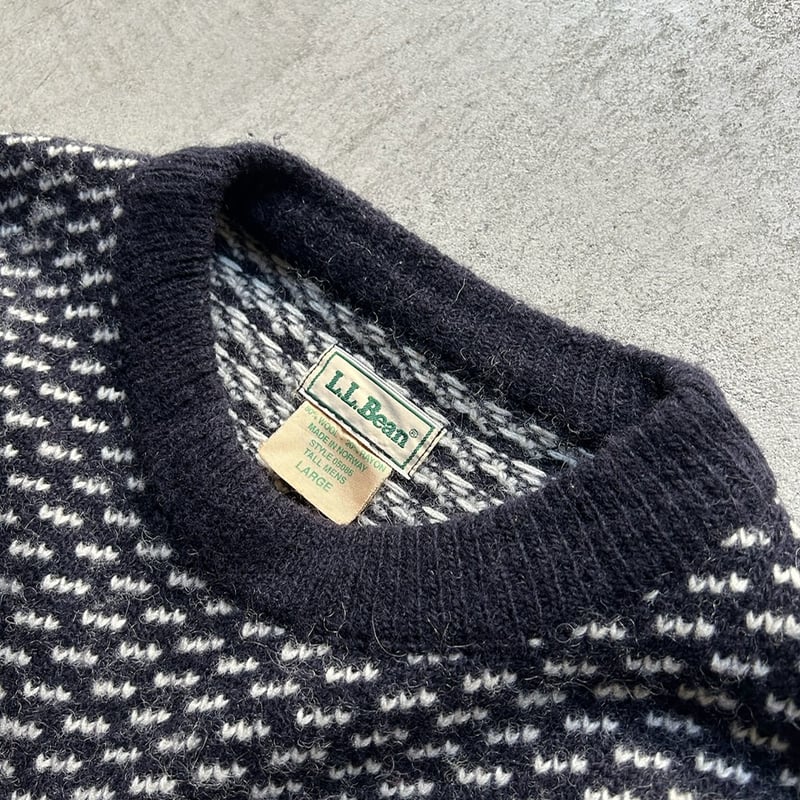 80s L.L.Bean birds eye knit sweater | sui & shara