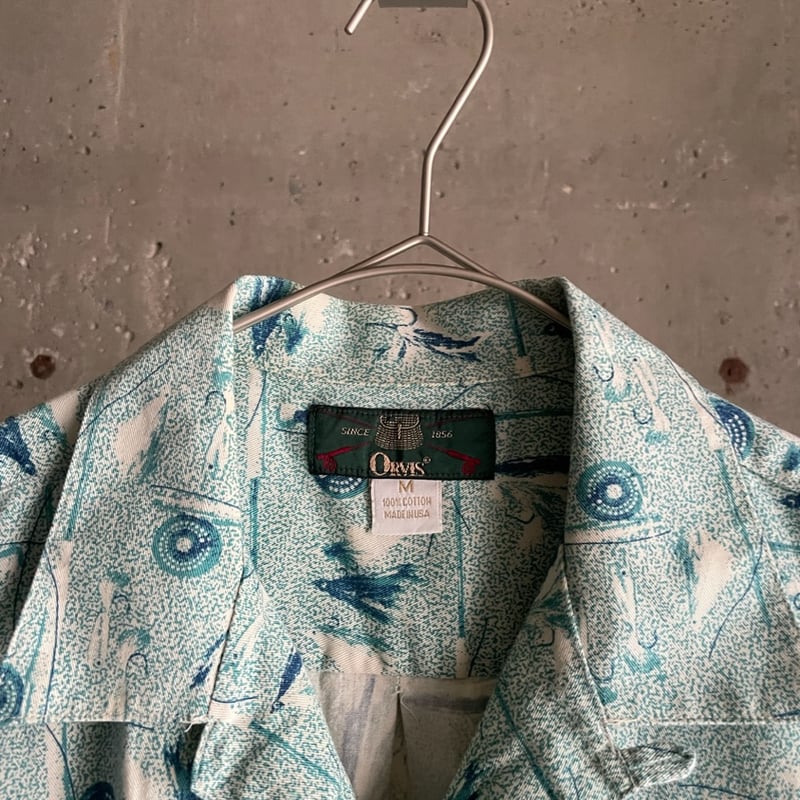 トップス 90's ORVIS cotton S/S print shirt M トップス 90's ORVIS cotton S/S print shirt M Vintage 1990's