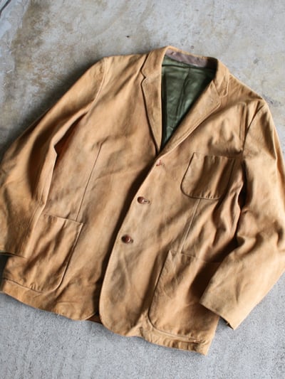 90年代 テーラードジャケット（90s Suede leather tailored jacket）