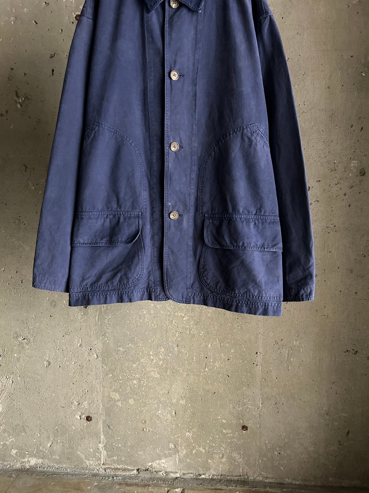 ラ*ン様 90s ポロ ラルフローレン カバーオール ワークジャケット ネイビー 90's~ Polo Ralph Lauren garment dye cotton jack