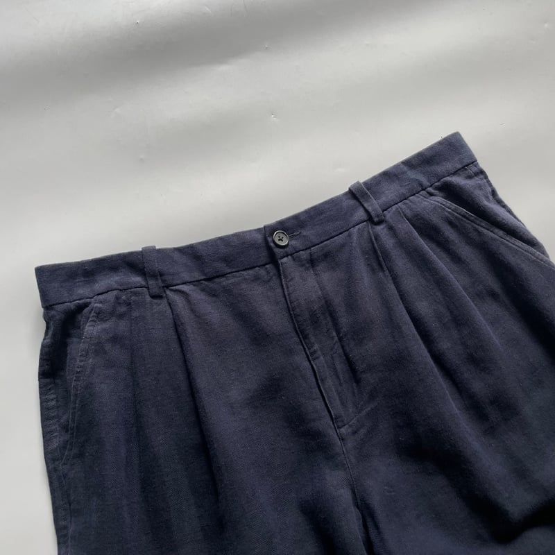 90s~ perry ellis linen wide shorts | sui & shara
