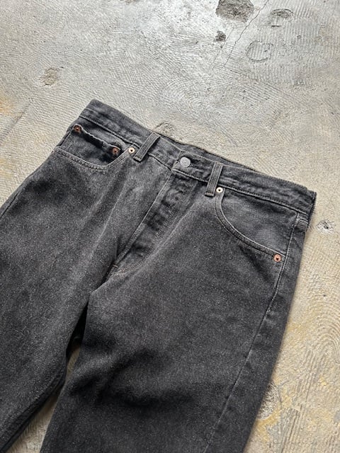 90s Levi's 501 “Yarn-dyed” black denim made in
