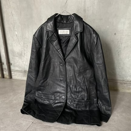 ジャケット・アウター 90s- lether tailored jacket 90s JONES NEW YORK leather tailored jacket | su