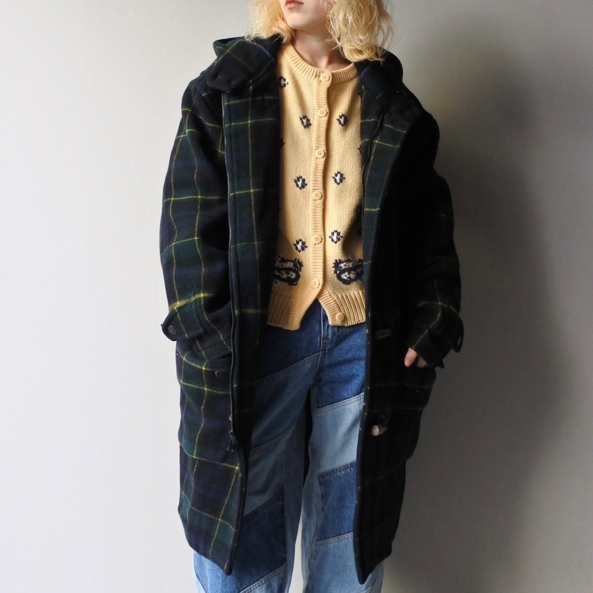 90s nautica plaid wool duffle coat | sui & shara