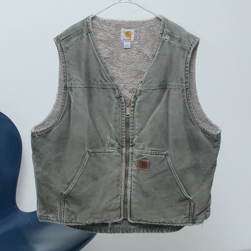 Carhartt duck vest with boa lining | sui & shara