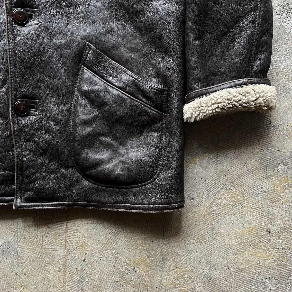 90s leather boa car coat | sui & shara