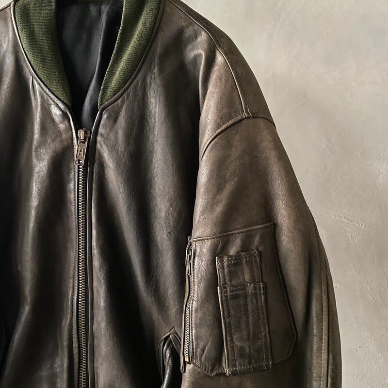 90s〜 MA-1 leather jacket | sui & shara
