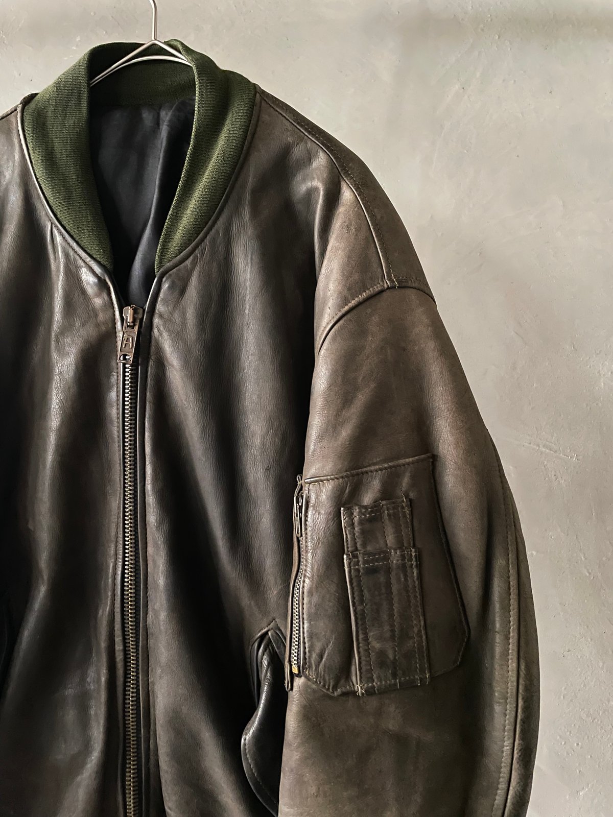 90s〜 MA-1 leather jacket | sui & shara