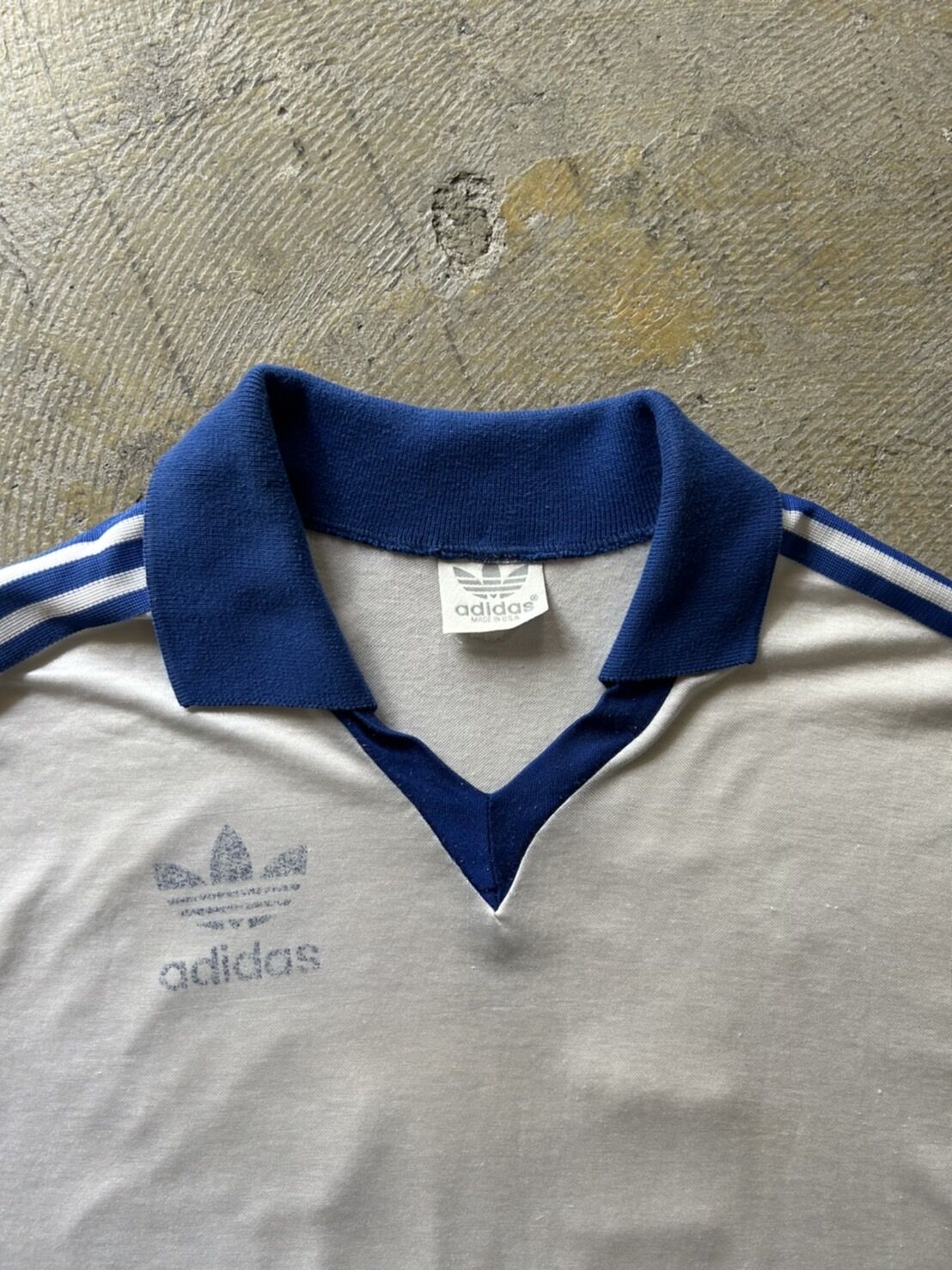 レア old adidas usa製 ゲームシャツ 90s adidas（アディダス）ゲームシャツ/ホワイト/デサント社製