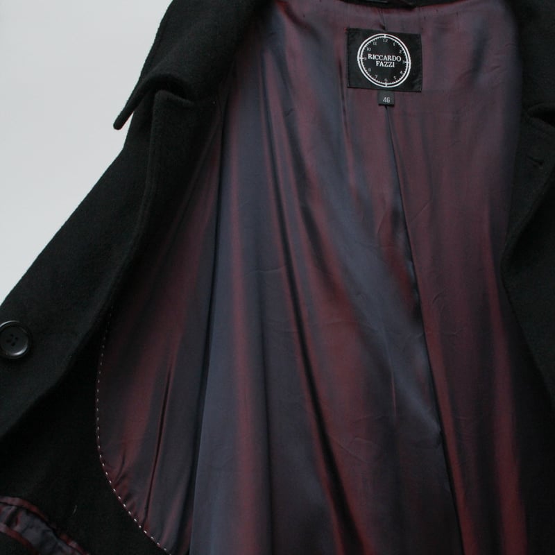 90s Wool/cashmere balmacaan coat made in italy