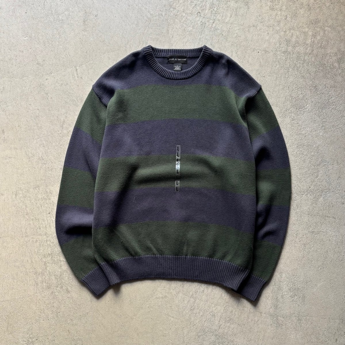 90s croft&barrow フェード ダメージ加工 コットンニットセーター 90s croft&barrow フェード ダメージ加工 コットンニットセーター 90s