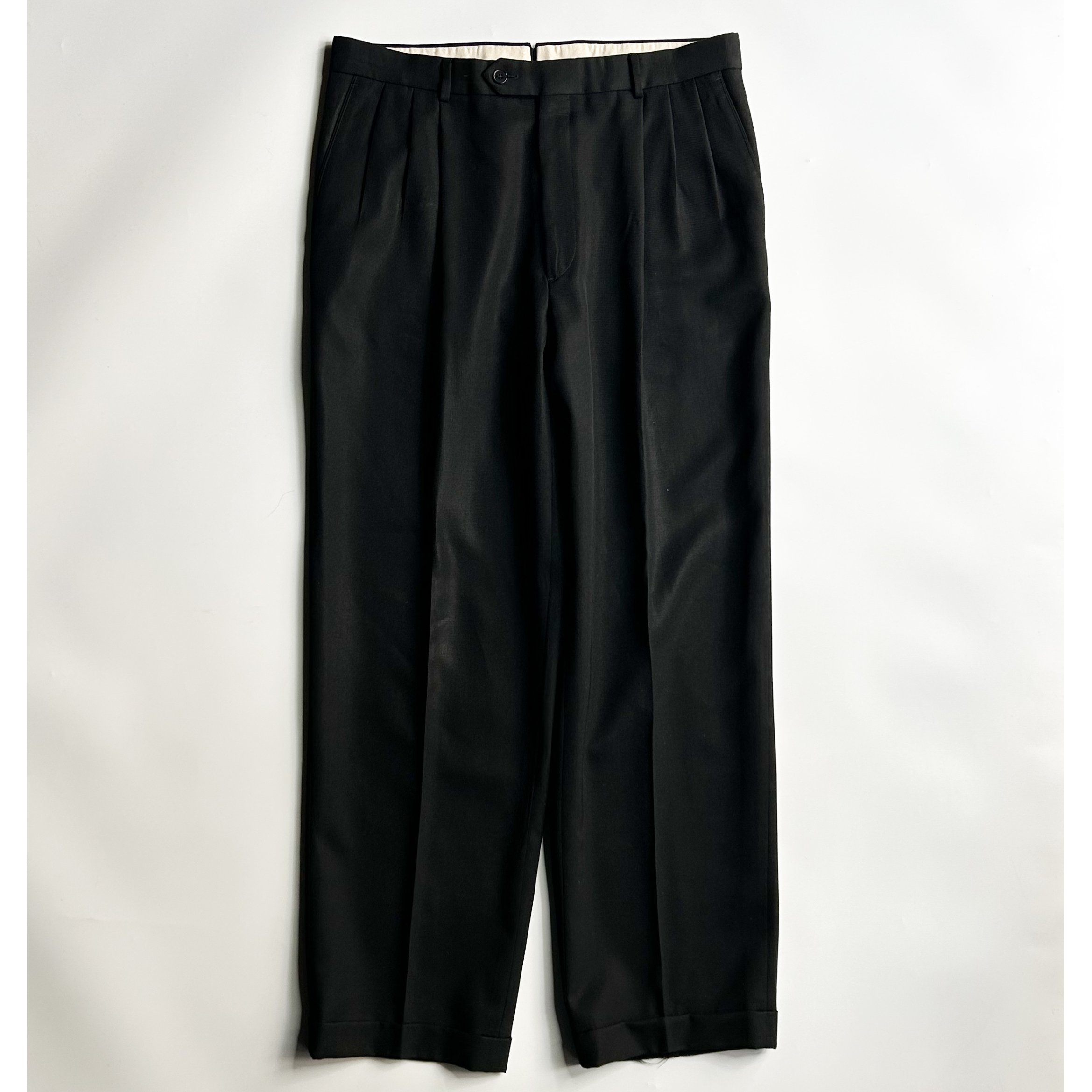 80's~ MONSIEUR by GIVENCHY gabardine fabric tuc