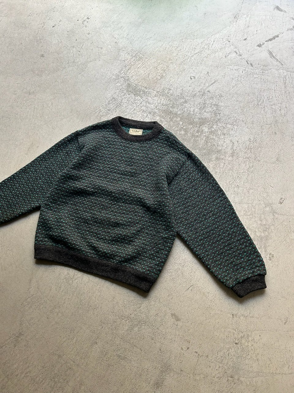 80s L.L.Bean birds eye knit sweater | sui & shara