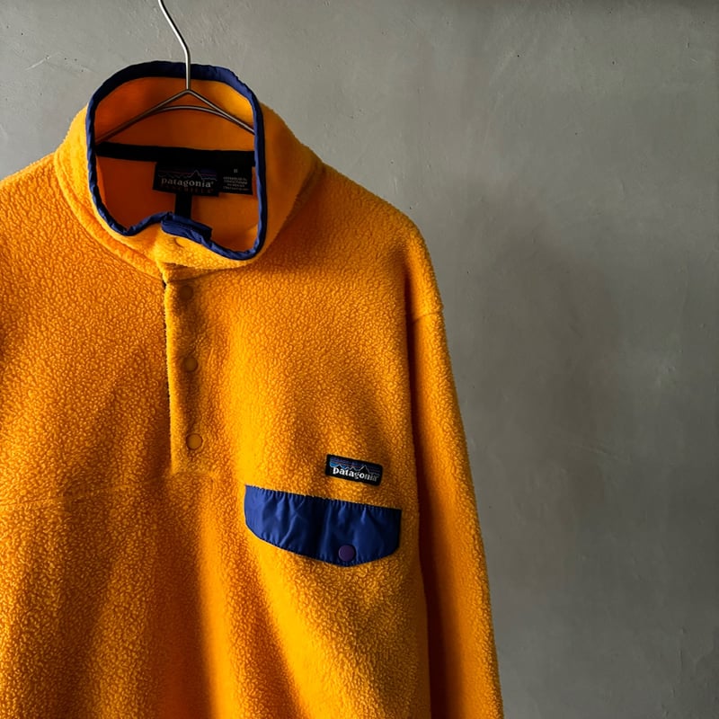 90s Patagonia synchilla snap t “mango orange” |