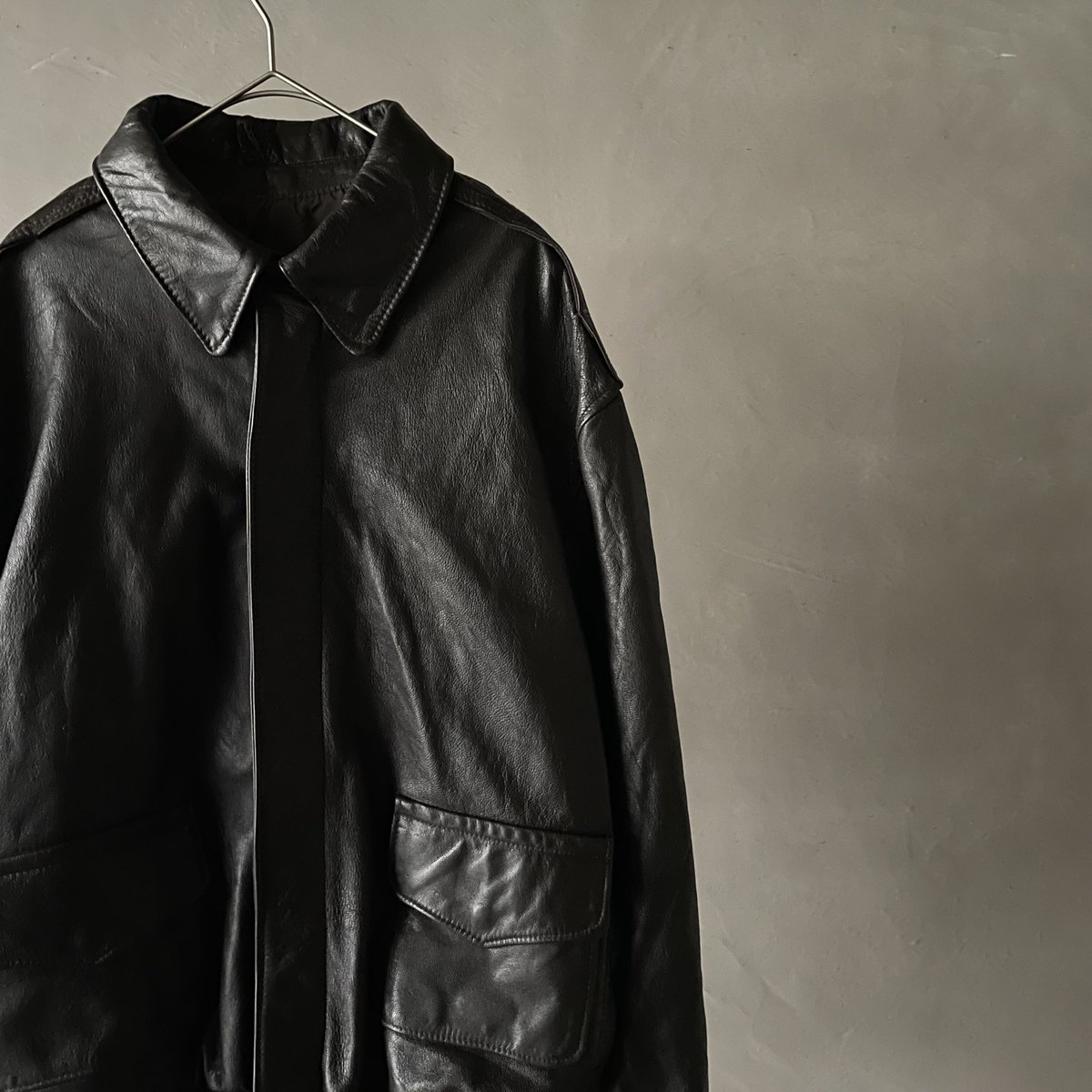 80s~ A-2 type leather flight jacket