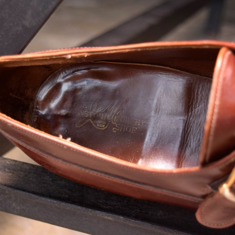 90's Johnston & Murphy single monk strap shoes