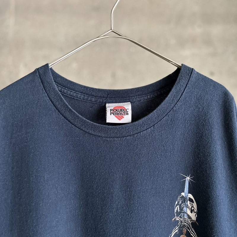 古着美品00sPOWELL PERALTA パウエル リザードボーン Tシャツ POWELL - 80'S 当時物 POWELL リザードボーンTシャツ