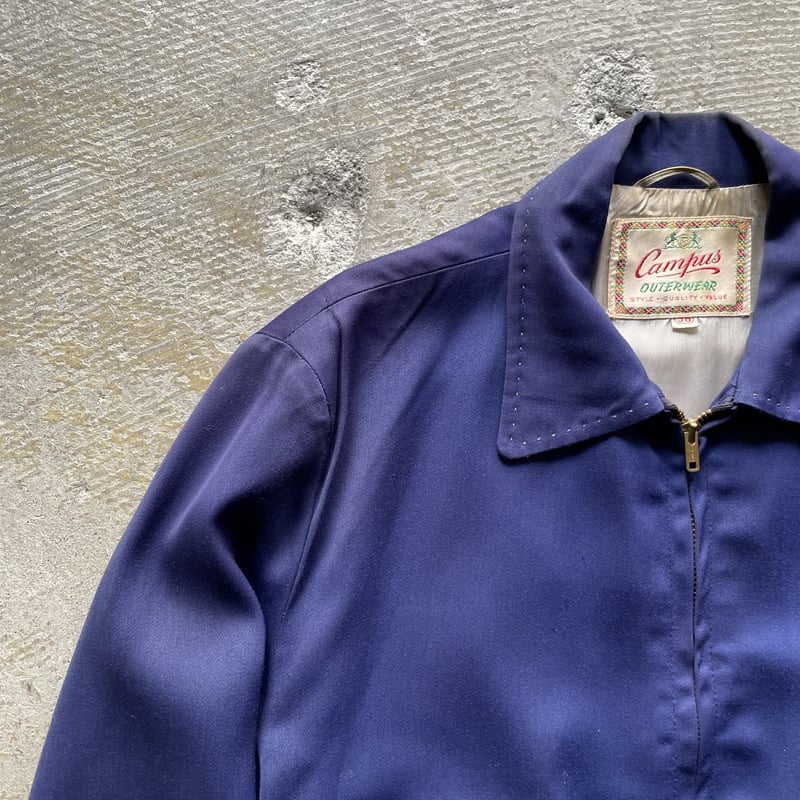 50s rayon gabardine jacket ナス紺 50s rayon gabardine jacket ナス紺 50s Gabardine Jacket