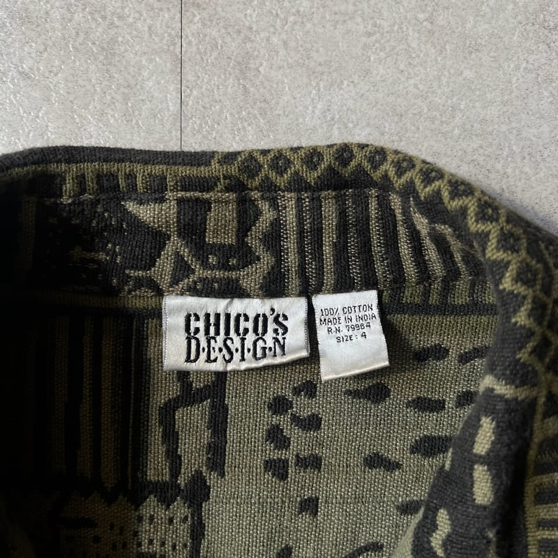 90s chico's design total pattern cotton jacket