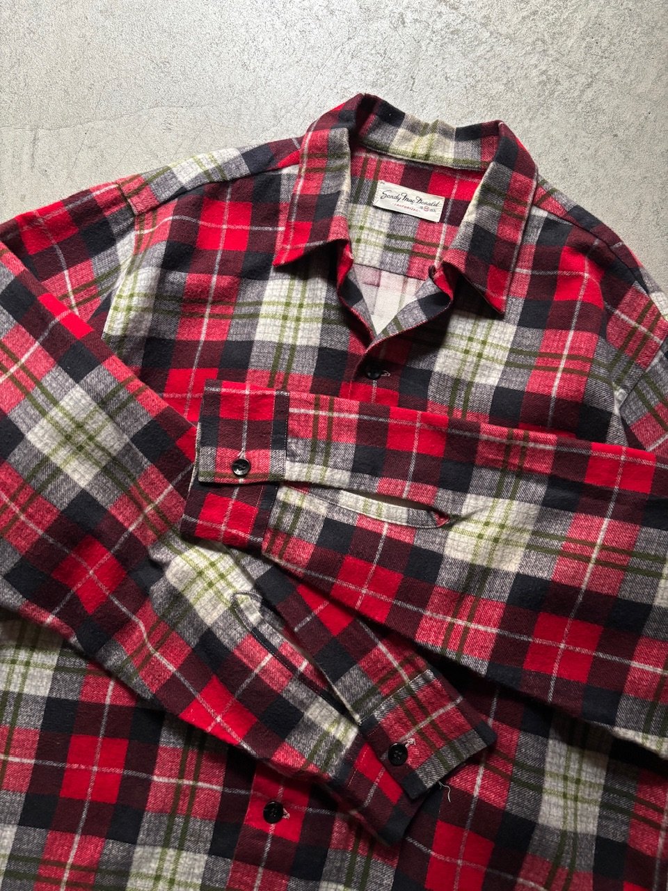 60s Sandy mac donald print flannel shirt | sui