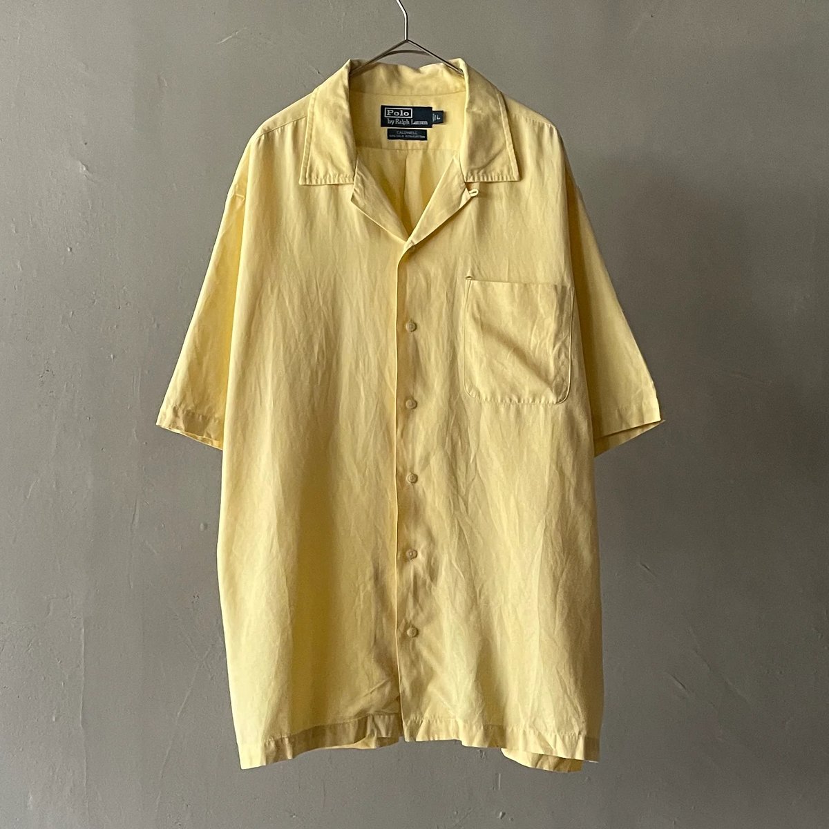 キャメル 無地 ralph lauren caldwell シルク コットン ラルフローレン ''CALDWELL'' シルクxコットン ループカラー