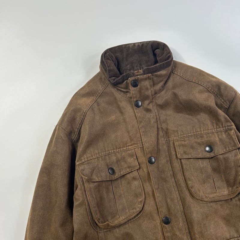 ジャケット・アウター 00s Barbour brown oiled utility jacket 00's Barbour weather worked utility jacket | su