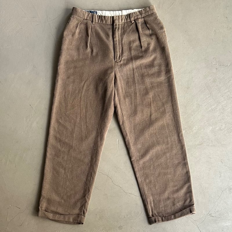90's Polo Ralph Lauren cotton 2tuck slacks 90's Polo Ralph Lauren cotton 2tuck slacks