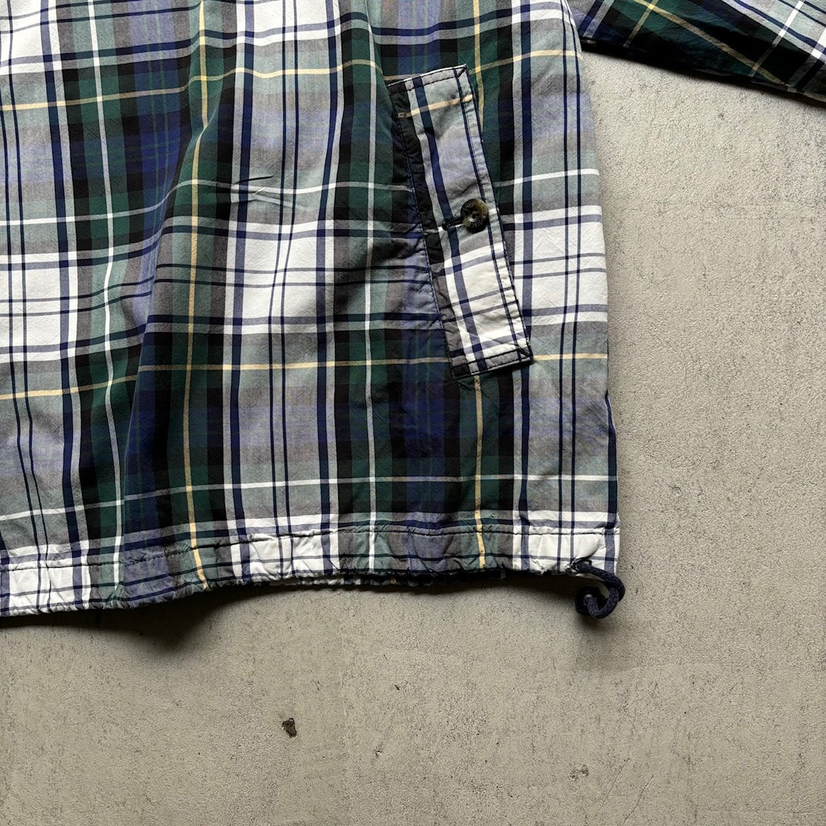 90s Eddie bauer plaid cotton anorak hoodie | su