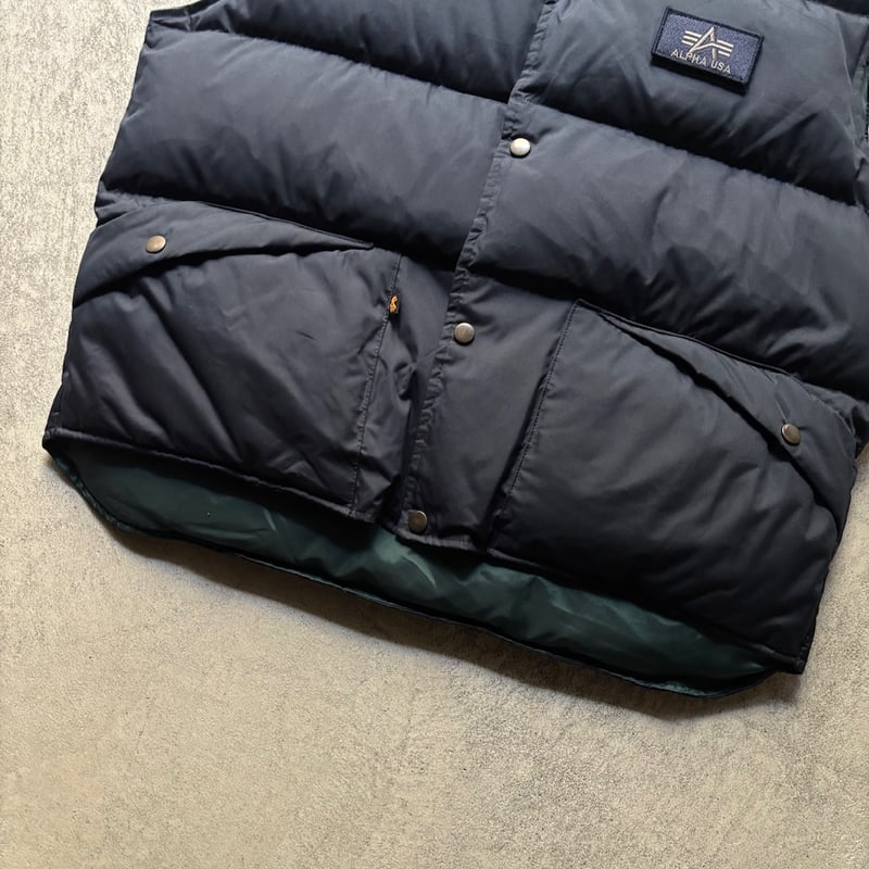 【タイムセール】VETEMENTS ALPHA INDUSTRIESダウンベスト Alpha Industries ALPHA INDUSTRIES アルファ インダストリーズ メンズ
